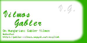 vilmos gabler business card